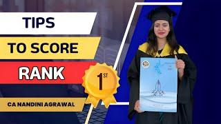 Tips to score rank | Effective study techniques | CA Nandini Agrawal