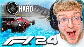 Mit SLICKS auf WASSER FAHREN in BELGIEN! Harte F1 24 CHALLENGE - CutterLukas