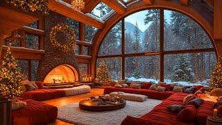 Relaxing Christmas Jazz Instrumental Music for Stress Relief  Cozy Christmas Ambience & Fireplace 