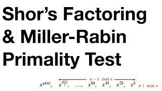 Shor's Factoring algorithm and the Miller-Rabin Primality Test