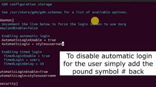 How to enable and disable automatic login on Ubuntu Linux via the GUI and CLI
