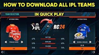 How To PLAY IPL 2024 In Quick Play | With Real Jerseys & Faces | Full Process