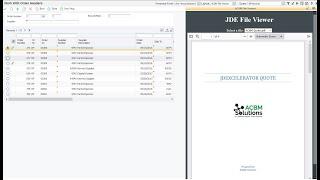 ACBM Solutions - JDE Attachment (Media Object) Viewer