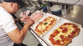 FLAT PIZZA Called PINSA - EXTREME Italian FOOD From Rome  