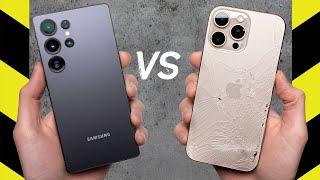 Galaxy S25 Ultra vs. iPhone 16 Pro Max Drop Test!