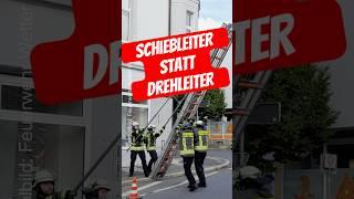  Schiebleiter statt Drehleiter  #feuerwehr #hamburg #dlk