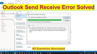 Outlook Send Receive Error Solution | How to fix outlook send receive error solved