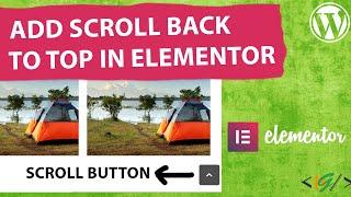How to Add a Scroll Back To Top Button using Essential Addons for Elementor Plugin in Elementor