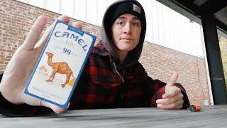 ASMR Smoking a Camel Blue 99 while it's Cold Out