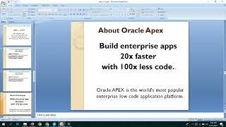 Oracle Apex and ChatGPT (Orientation) : Build Enterprise Apps 20x Faster with 100x Less Code.