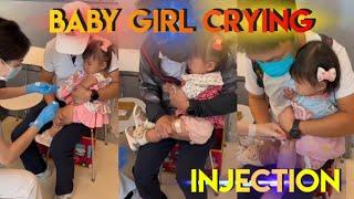 1 Year Old Baby Girl Crying Injection Vaccination | father giving injection to daughter