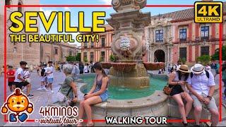 SEVILLE ,The beautiful city! | 4K UHD | Walking Virtual Tour Spain 2024