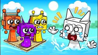 INCREDIBOX SPRUNKI - MINECRAFT SPRUNKI SURVIVED STRANDED On A Island!? Cartoon Animation