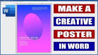 Make a Creative Poster in Word | Microsoft Word Tutorials