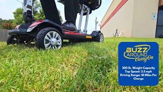 SPORTY & PORTABLE Buzzaround CarryOn 4 Wheel Electric Travel Scooter by Golden Technologies GB120