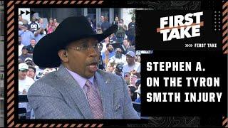 Stephen A. says the Tyron Smith injury is 'a little devastating' for the Cowboys | First Take