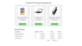 Create Simple Shopping Cart using PHP & MySql