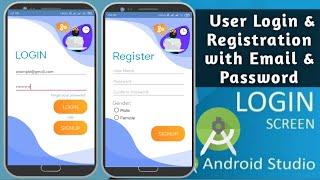 Create User Login and registration with username and password in Android studio.
