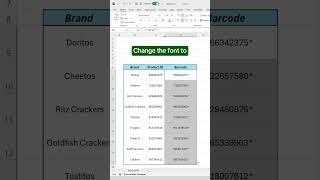 How to Create auto bar code quickly #excel #exceltips