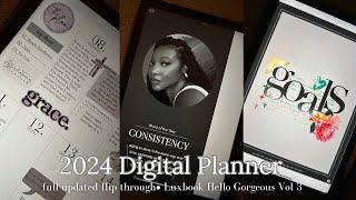 2024 Digital Planner Flip Through | Updated | Luxbook Hello Gorgeous Vol. 3 | Digital Panner set up