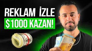 REKLAM İZLE PARA KAZAN! - NASIL 1000$ KAZANDIM? (Reklam İzleyerek İnternetten Para Kazanma 2024)