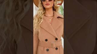 Elegant Womens Wool Coat  #best #usastyle #fashion #usafashion #subscribe #fashiontrend #amazon #usa