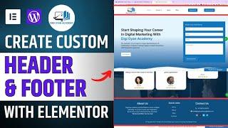 How to make Header and Footer in Wordpress Website | Elementor Header and Footer