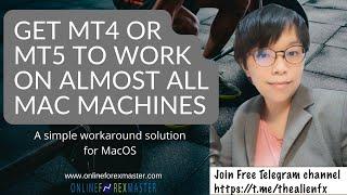 Get MT4 or MT5 to work on almost all MacOS.  The simple workaround. 100% working!