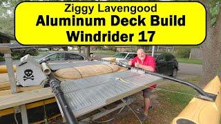 DIY built Aluminum deck build for the Windrider 17 using Harbor Freight Loading Ramps.