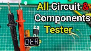 How to Make All In One components Tester  Using Voltmeter || Test Transistor, IC, Capacitor etc