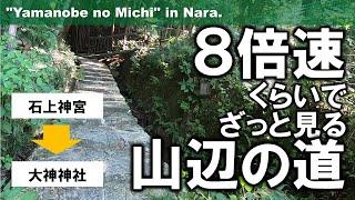 8 倍速くらいで山辺の道を見る。