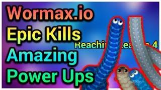 Wormax.io Wooping Noobs Reaching League 4 | Kill The Unstoppable Blue Snake! I'm A Master!?!?