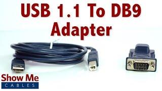 Easy To Use USB 1.1 To DB9 Adapter - Connect Serial Devices To Your Laptop #23-107-025