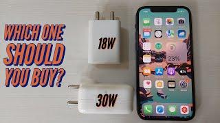 iPhone 12 Battery Charging test! 18W Vs 30W Charger Any Difference?