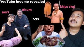 Khips vlog vs Akum Amons youtube income revealed || @sorieatsandvlogs4565 @khipsvlog3739