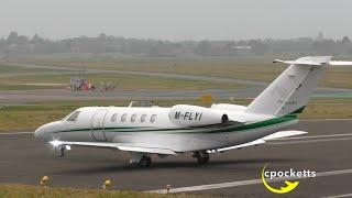 *Good looking* Cessna Citation CJ4 M-FLYI Avtrade - Take off - Gloucestershire Airport