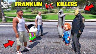 GTA 5 : FRANKLIN FIGHT WITH THE MOST WANTED KILLERS