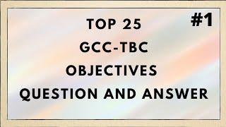 Top 25 GCC-TBC Objectives Questions || Computer Typing || 30 & 40 WPM || Test #1