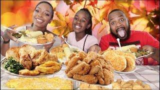 FRIED CHICKEN SOULFOOD MUKBANG  VEGAN DISH