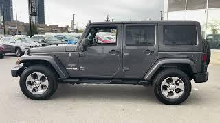 2018 Jeep Wrangler Jk Unlimited Sahara at Vaughan Chrysler built in Nav and Harddrive stock P4332