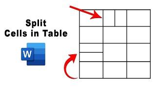 How to split cells in a table in Microsoft Word Document