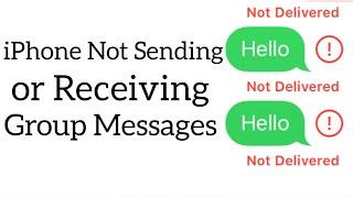 How To Fix Messages Not Send Not Delivered SMS In iPhone ! why is my iphone not sending group texts