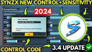 New Best Sensitivity Settings For PUBG/BGMI in 2024 | SYNZX New Sensitivity | 4 Finger + Gyro