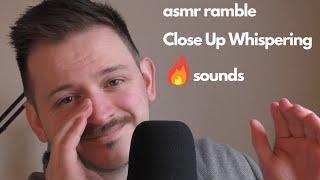 ASMR Close Up Whisper Ramble w/ Fireplace