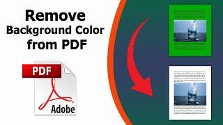 How to remove background color from pdf file using Adobe Acrobat Pro DC 2022