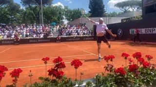 Grigor Dimitrov Elegance - ATP1000 Roma 2024 Grigor Dimitrov vs Yoshito Nishioka Court 12 Level View