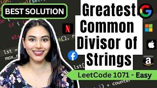 Greatest Common Divisor of Strings - LeetCode 1071 #leetcode #leetcode75