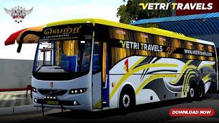 Vetri Travels Livery for Volvo B9R FL Semi sleeper bus mod for bussid | bussid New mod | BSI Gaming