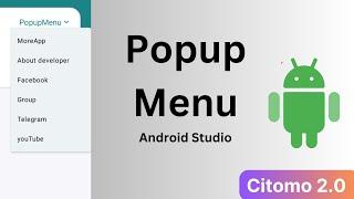 Popup Menu - Android Studio Tutorial