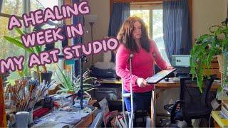 Finding Comfort In Our Art When Life Gets Hard- Art Studio Vlog- Swatching and Painting